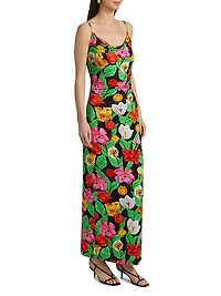 Tulip Rosette Cowlneck Cocktail Dress