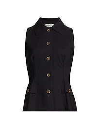 Sumio Jersey Sleeveless Blazer Top