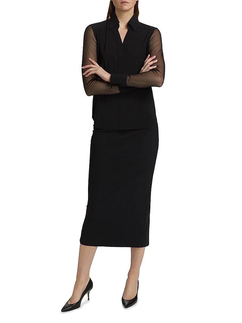 Kai Illusion Button-Front Shirt