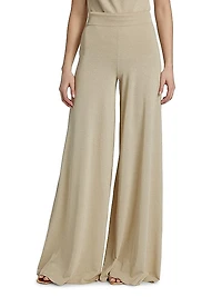 Skyla Jersey High-Rise Palazzo Pants