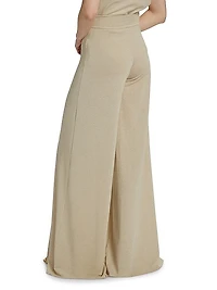 Skyla Jersey High-Rise Palazzo Pants