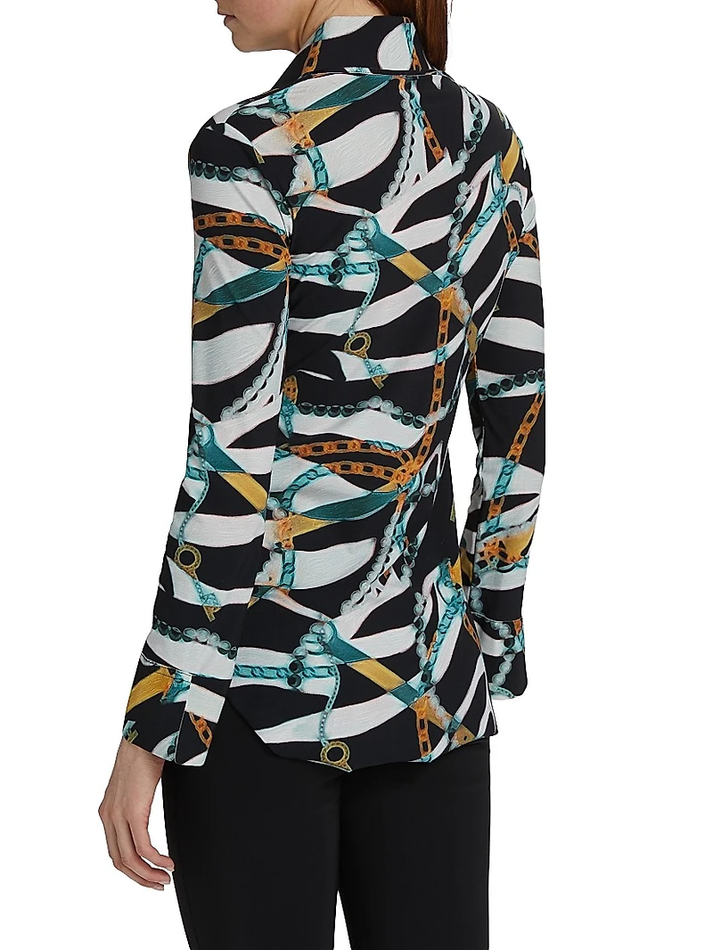 Sohoreh Chain Jersey V-Neck Shirt