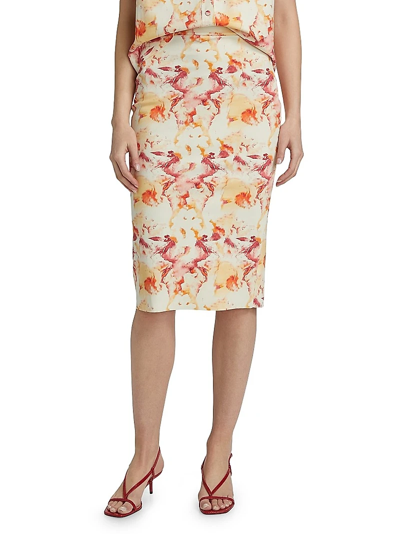 Lumi Floral Pencil Skirt