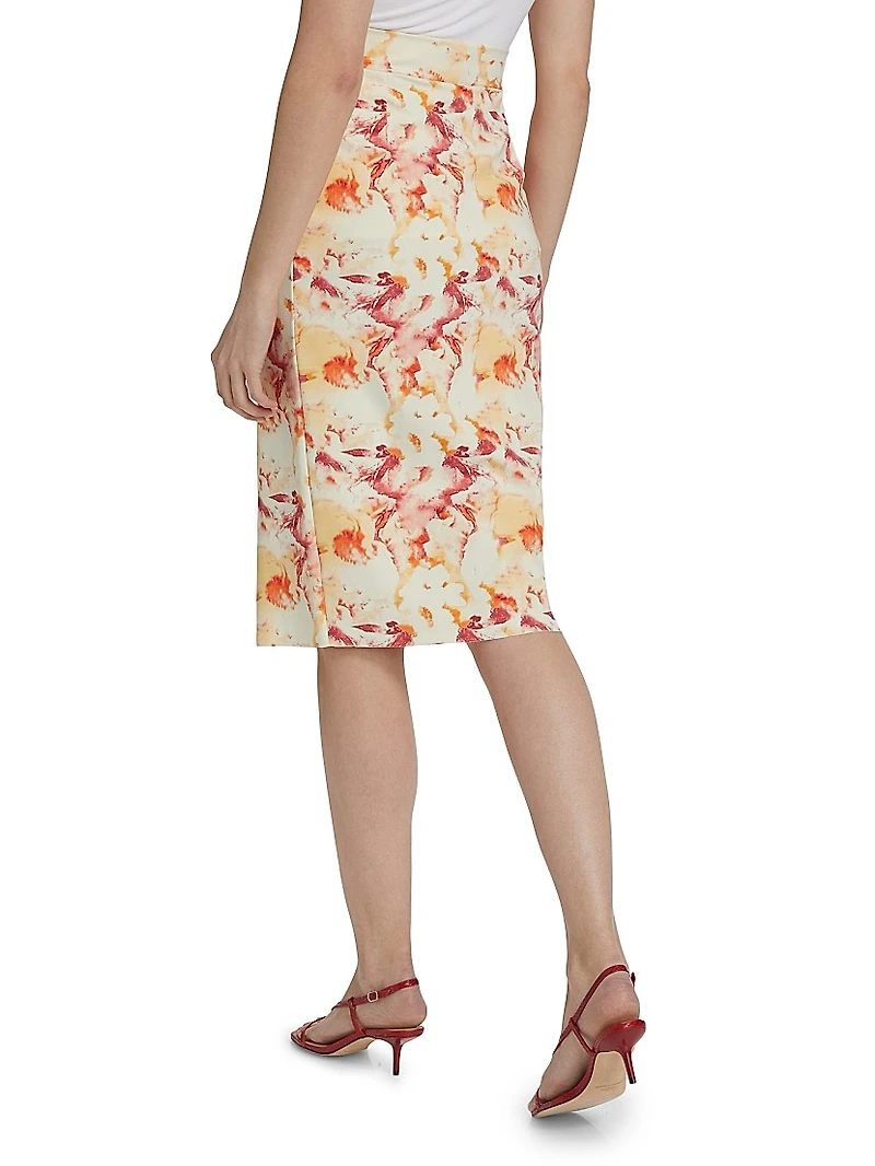 Lumi Floral Pencil Skirt