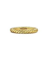 Cable Band Ring 18K Yellow Gold, 2.8MM