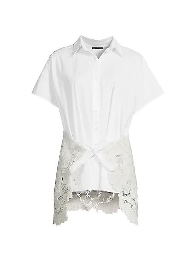 Kumo Appliqué Lace Wrap Shirt