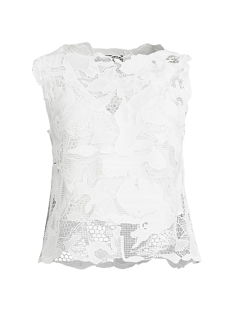 Nishi Lace Layered Boat Neck Top