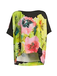 Ophelia Floral Linen-Blend Caftan