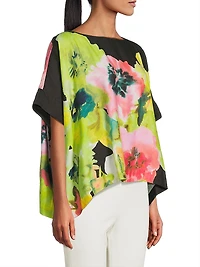 Ophelia Floral Linen-Blend Caftan