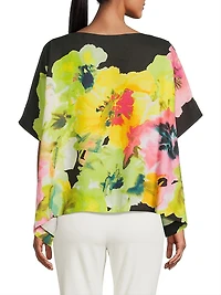 Ophelia Floral Linen-Blend Caftan