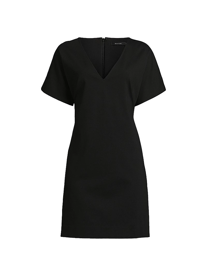 Compact Knit Short Sleeve Sheath Dress