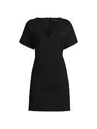 Compact Knit Short Sleeve Sheath Dress