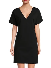 Compact Knit Short Sleeve Sheath Dress