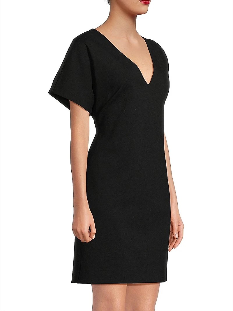 Compact Knit Short Sleeve Sheath Dress