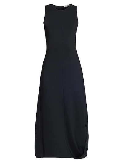 Twisted Hem Midi-Dress