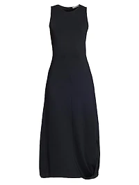 Twisted Hem Midi-Dress