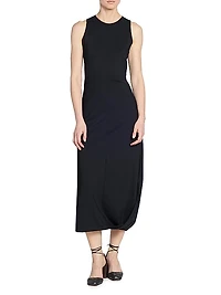 Twisted Hem Midi-Dress