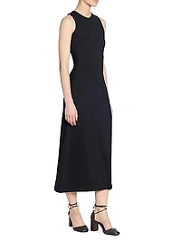 Twisted Hem Midi-Dress