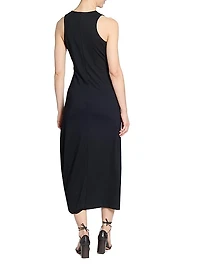Twisted Hem Midi-Dress