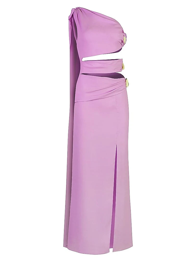 La Vila Cassis Cut-Out One-Shoulder Maxi Dress