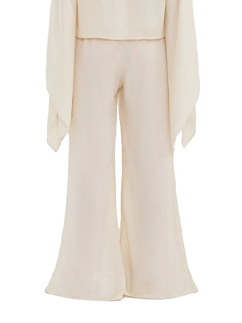 La Vila Cala Flared Wide-Leg Pants
