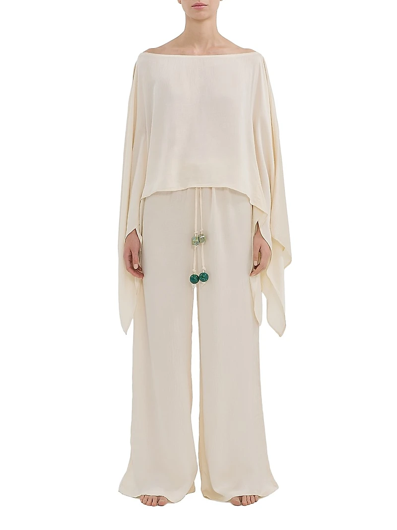 La Vila Cala Flared Wide-Leg Pants