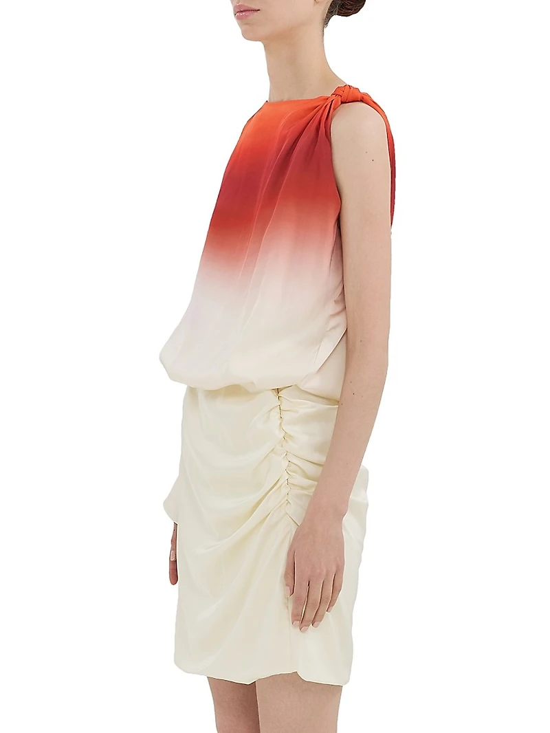 La Vila Dolly Ombré Gathered Minidress