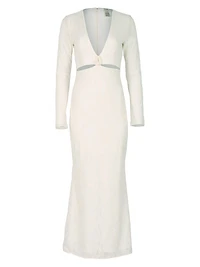 Manola V-Neck Lace Dress