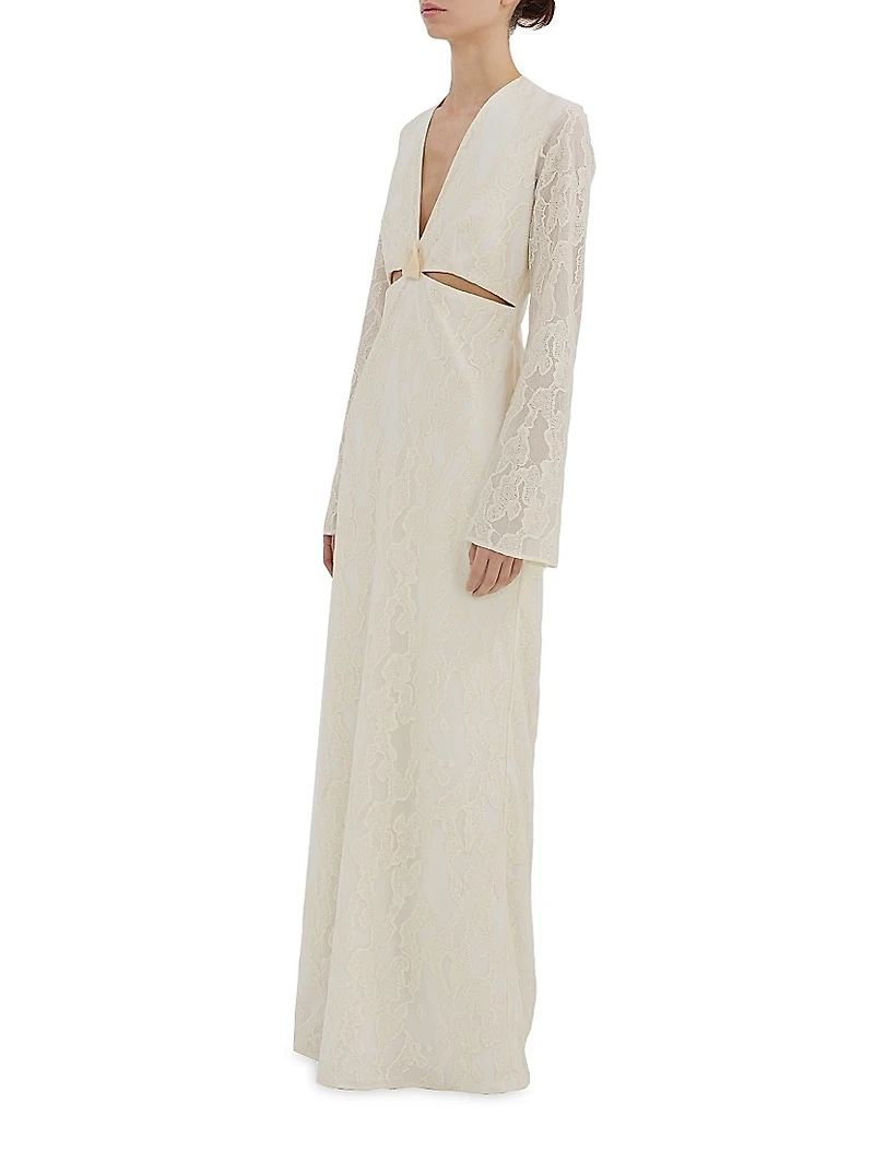 Manola V-Neck Lace Dress