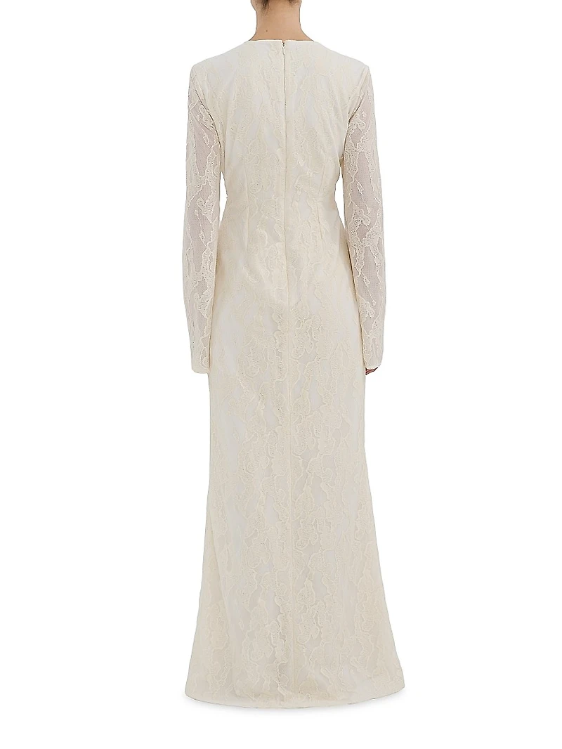 Manola V-Neck Lace Dress