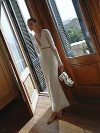 Manola V-Neck Lace Dress