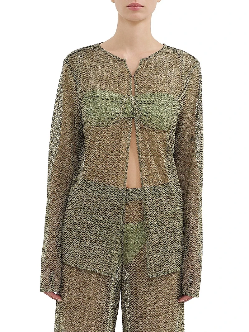 Gem Mesh Cover-Up Pants