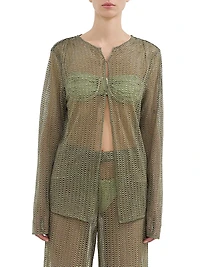 Gem Mesh Cover-Up Pants