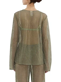 Gem Mesh Cover-Up Pants