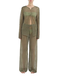 Gem Mesh Cover-Up Pants