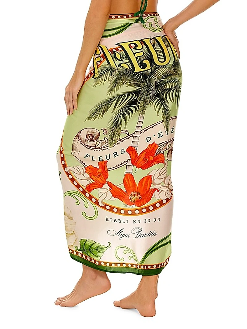Marine Ete Scarf-Print Pareo