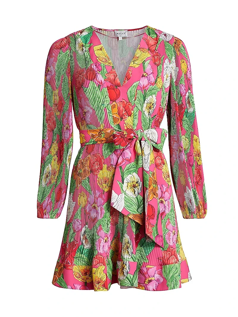 Liv Tulip Rosette Pleated Minidress