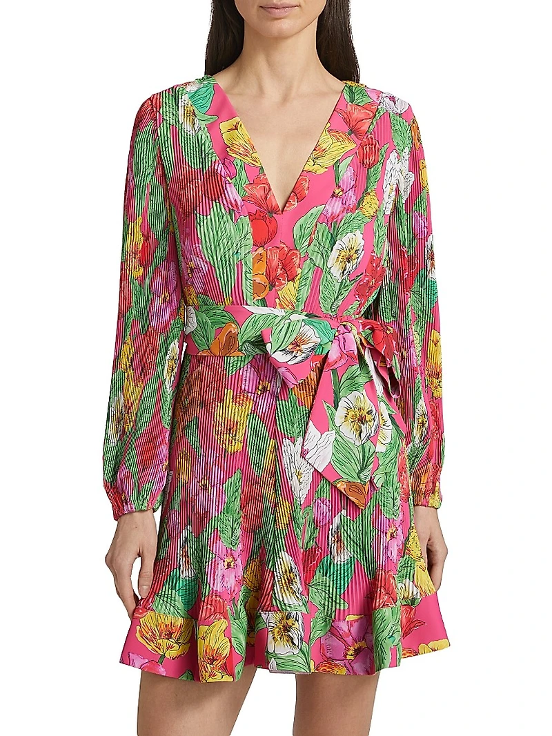 Liv Tulip Rosette Pleated Minidress