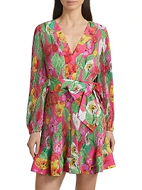 Liv Tulip Rosette Pleated Minidress