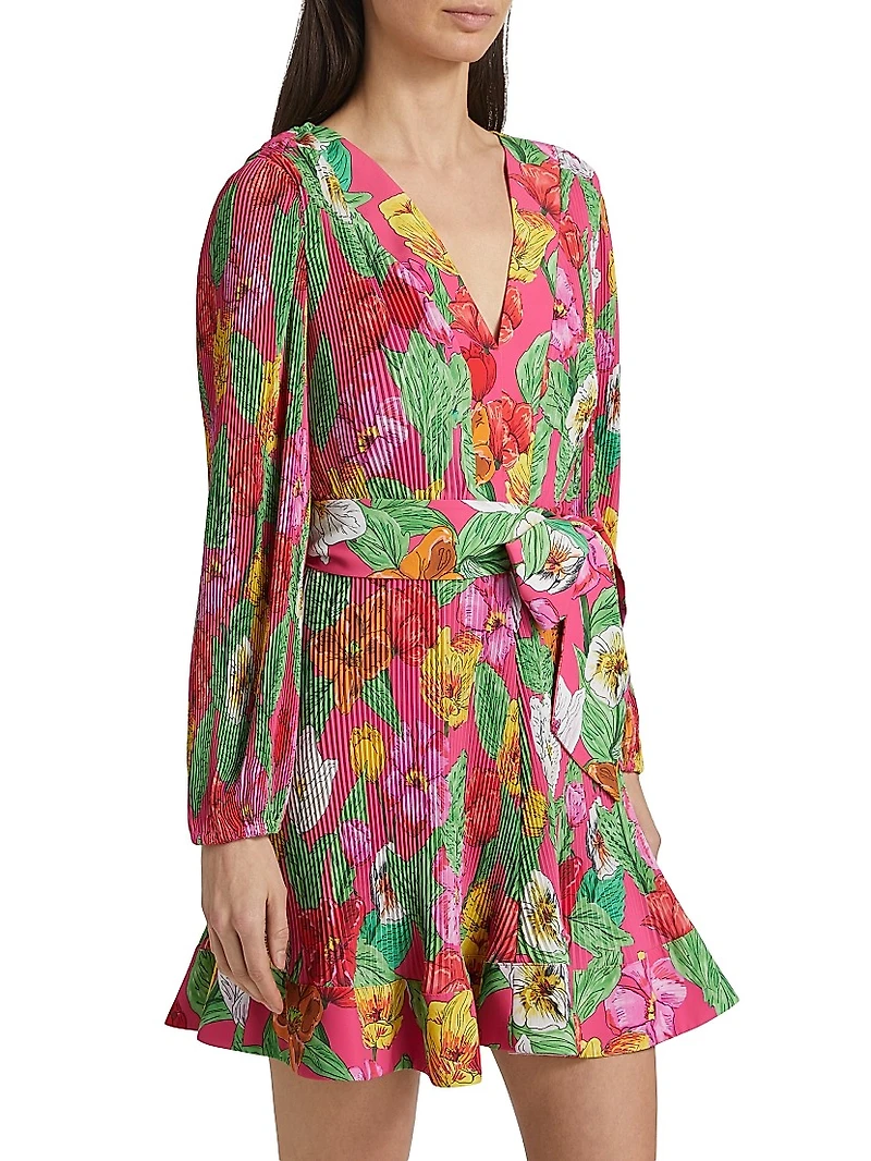 Liv Tulip Rosette Pleated Minidress