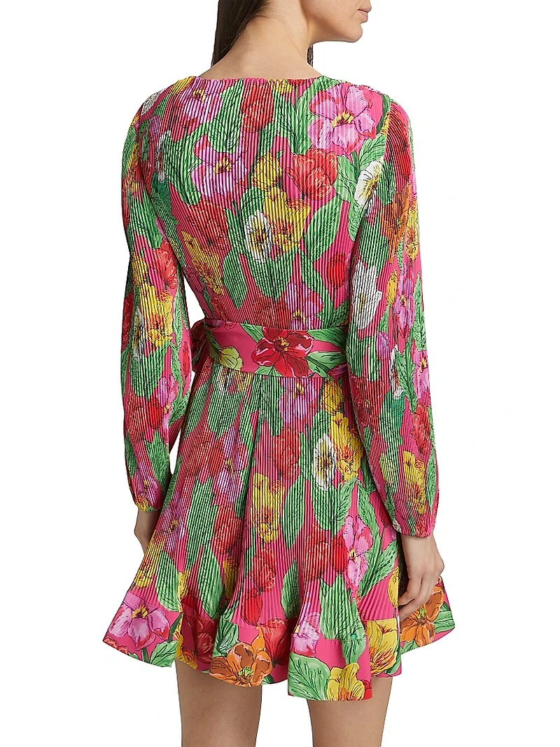 Liv Tulip Rosette Pleated Minidress