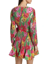 Liv Tulip Rosette Pleated Minidress