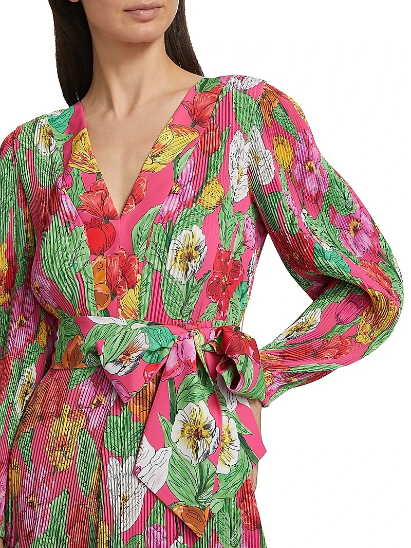 Liv Tulip Rosette Pleated Minidress