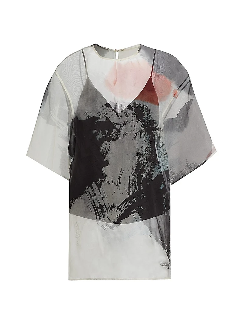 Silk Organza Oversized T-Shirt