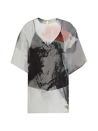 Silk Organza Oversized T-Shirt