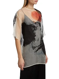 Silk Organza Oversized T-Shirt