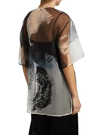 Silk Organza Oversized T-Shirt