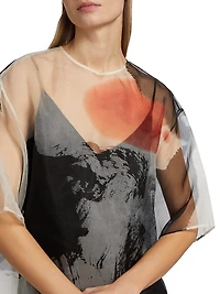 Silk Organza Oversized T-Shirt