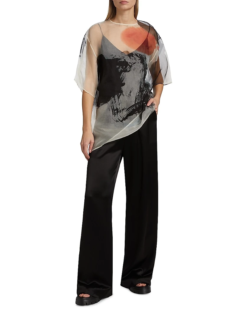 Silk Organza Oversized T-Shirt