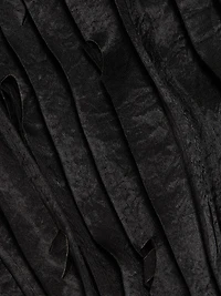 Satin Pleated Trapeze Gown